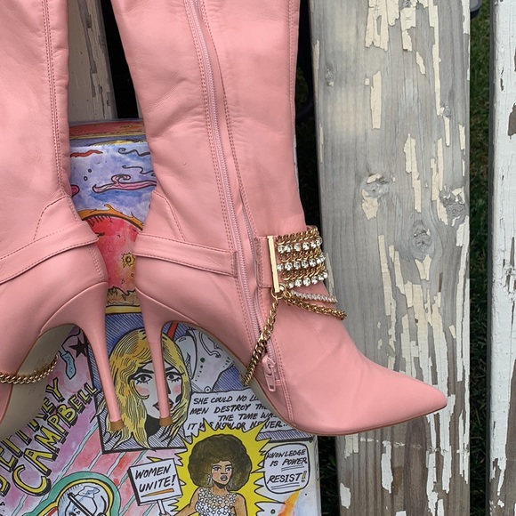 Thigh high boots JEFFREY CAMPBELL pink - Picture 7 of 16